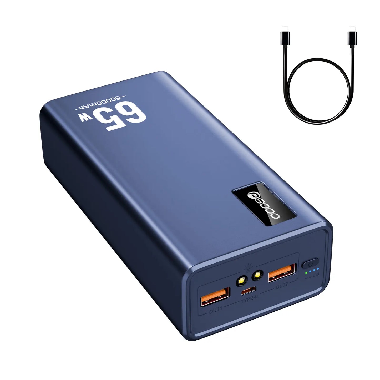 50000Mah Power Bank 65W, Portable Charger,External Battery Pack for Outdoor Camping, Home & Office. Emergency Back-Up Power for Smartphones, Tablets and Laptop