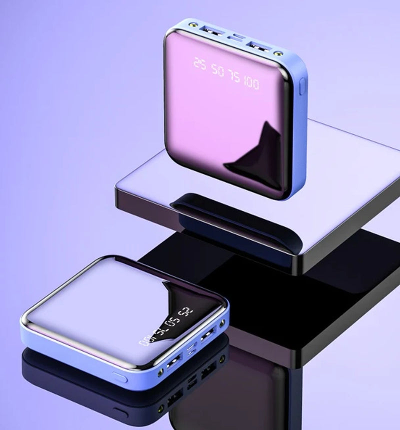 Mini Power Bank 20000 Mah Portable Mirror Digital Display Power Bank