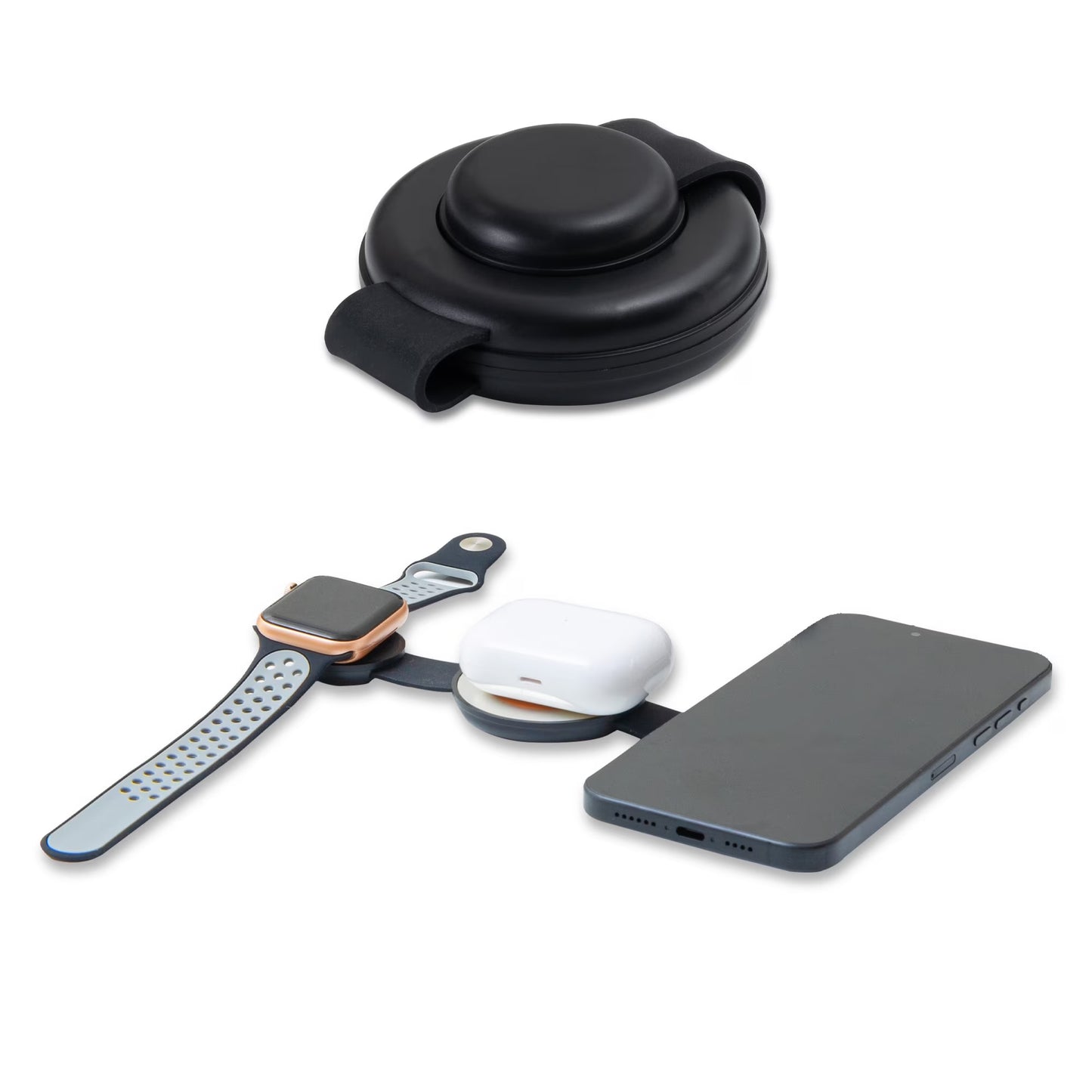 3-In-1 Wireless Charging Station, Fast Magnetic Charger for Iphone, Airpods & Apple Watch, Portable Design