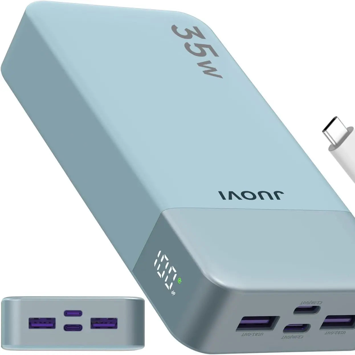 JUOVI 20000Mah Fast Charging Power Bank 35W Super Speed Portable Charger for Iphone & Android,Back to School