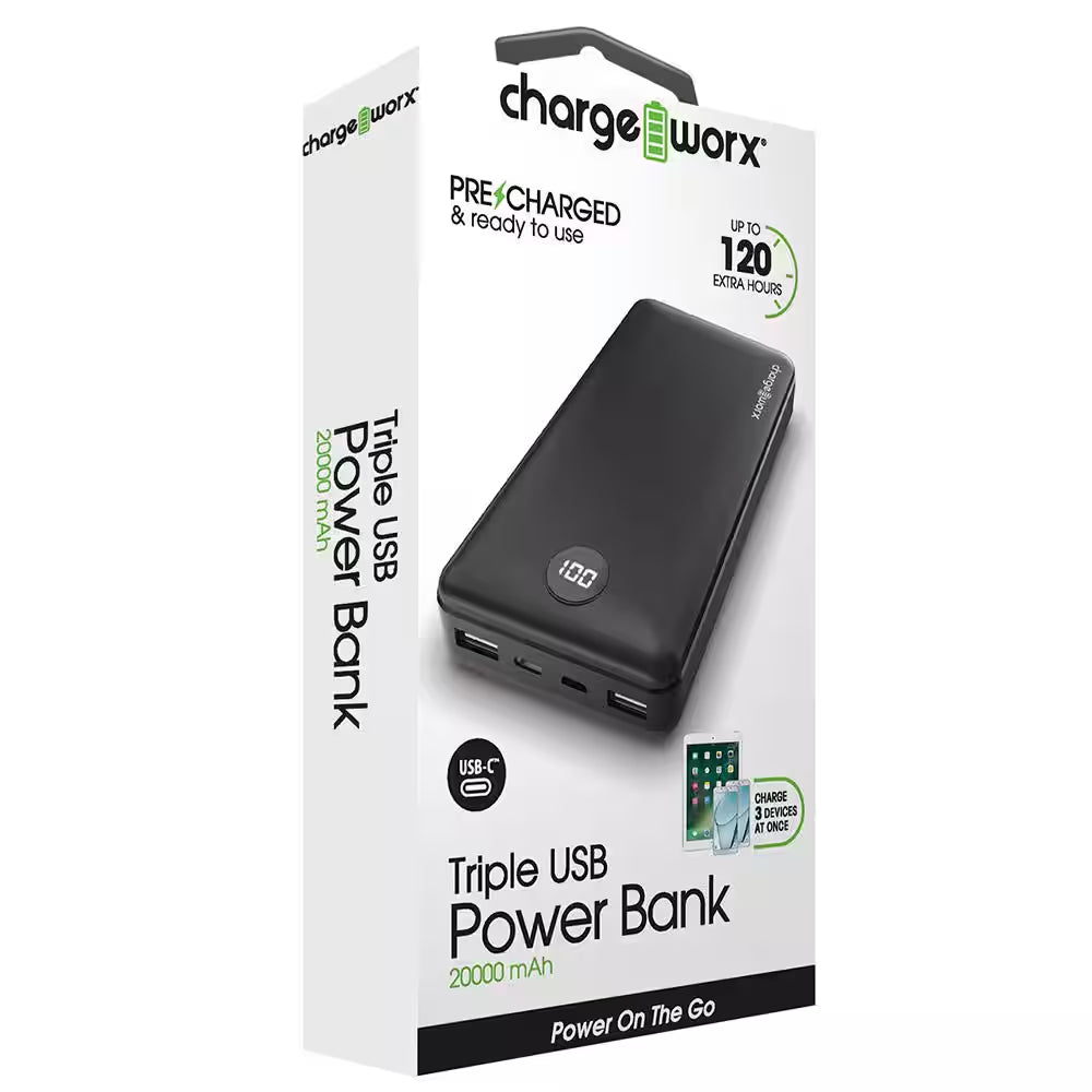 20000MAH Triple USB Power Bank