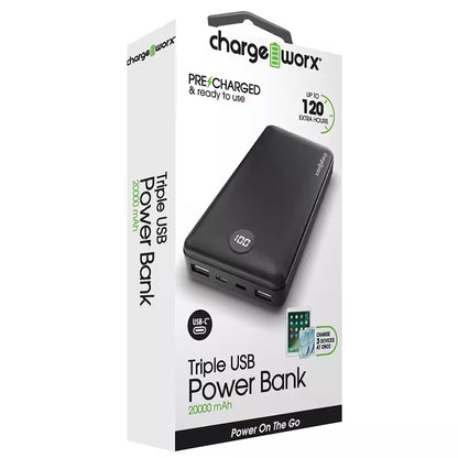 20000MAH Triple USB Power Bank