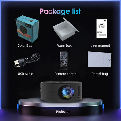 YT200 HD Home Theater LED Lighting Projector Portable Mini Projector, Mobile Home Theater