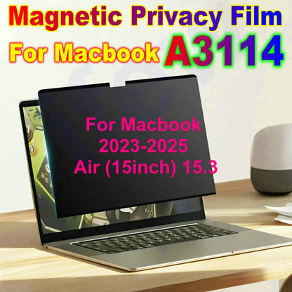 Magnetic anti Spy Privacy Screen Protector for Macbook Pro 14 M5 Air 13.6 Inch M4 Tablet PC Monitor Magnet Removable Film Guard