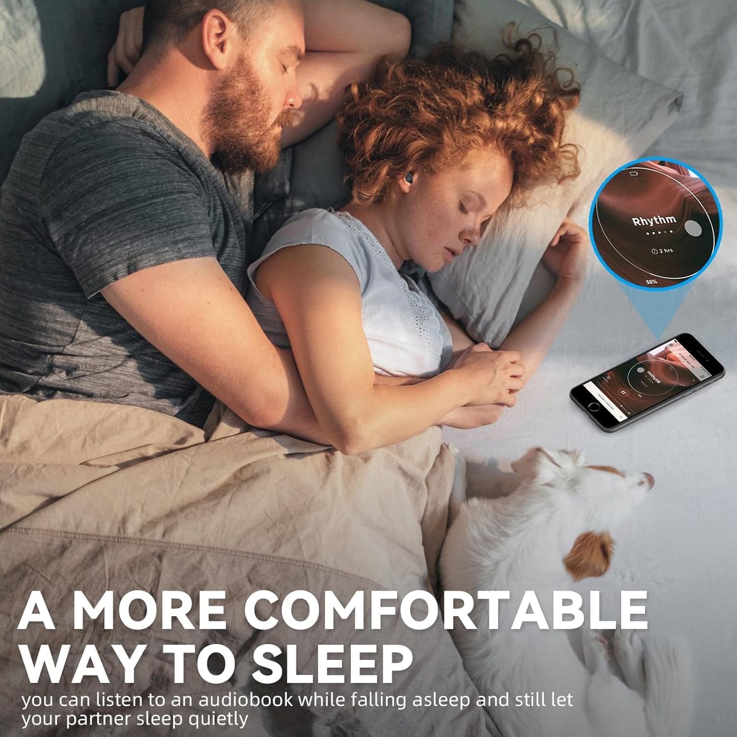 Sleep Earbuds for Side Sleepers, Wireless Noise Cancelling Sleep Headphones with Sleep Mode, LED Power Display, Comfort Fit for Sleeping, Working, Hiking (Deep Black)