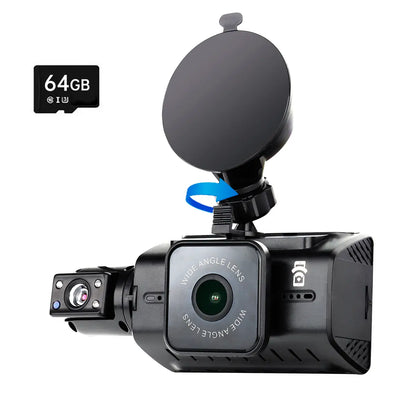 Dual Dash Cam Front and Inside,5G Wifi Car Camera with 64GB Card, 1080P ,Super Night Vision Dashboard Camera App Control