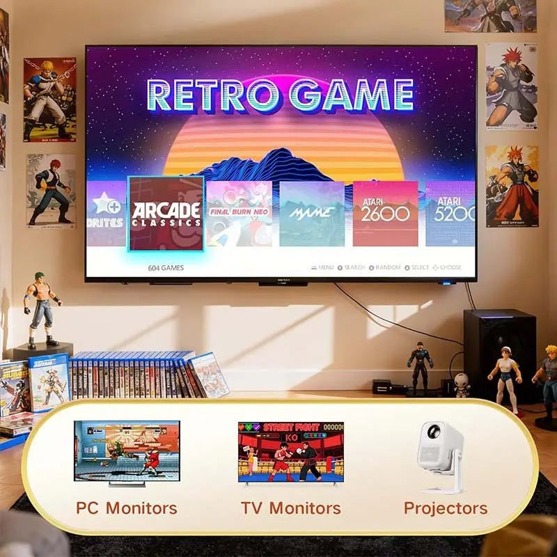 2026 Upgraded Retro Family Home Game Console with Wireless Controller, Button-Equipped Gaming Product for Tv/Monitor, Digital Cable & Stick Included, All-Ages Summerwins Gaming Console