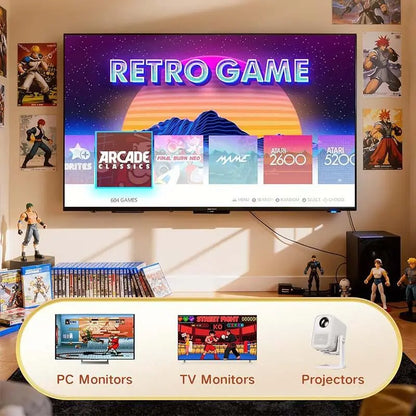 2026 Upgraded Retro Family Home Game Console with Wireless Controller, Button-Equipped Gaming Product for Tv/Monitor, Digital Cable & Stick Included, All-Ages Summerwins Gaming Console
