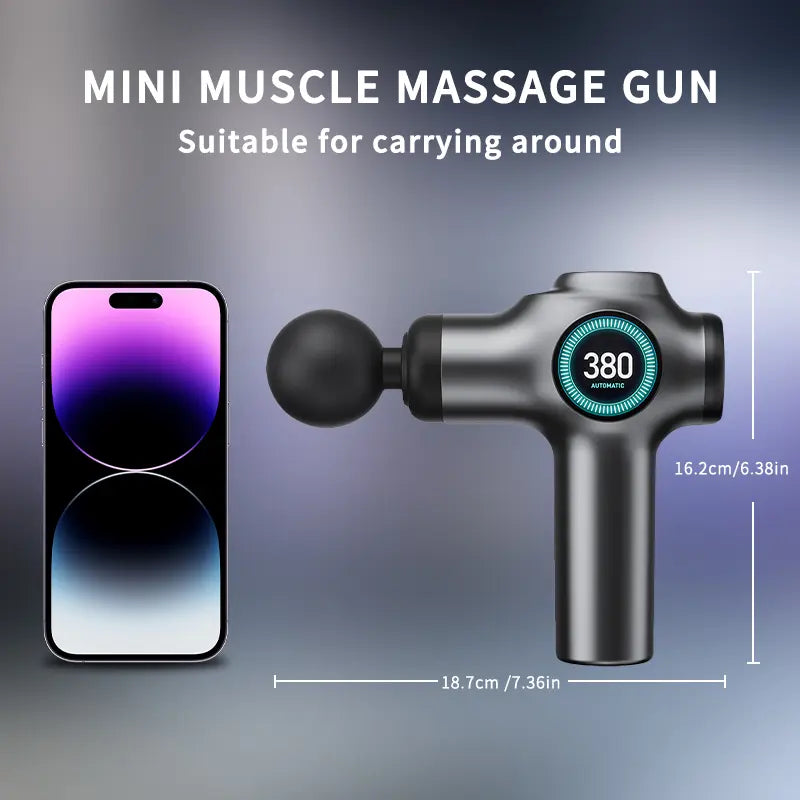 Bilolly Massage Gun, Deep Tissue Massage Gun, Impact Back Massage Gun, Portable Mini Muscle Massage Gun, Suitable for Exercised Muscles, Relieves Pain, Equipped with 8 Massage Heads and 99 Adjustable Speeds.