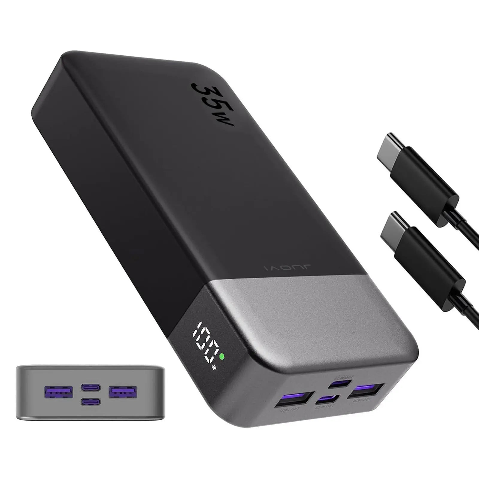 JUOVI 20000Mah Fast Charging Power Bank 35W Super Speed Portable Charger for Iphone & Android,Back to School