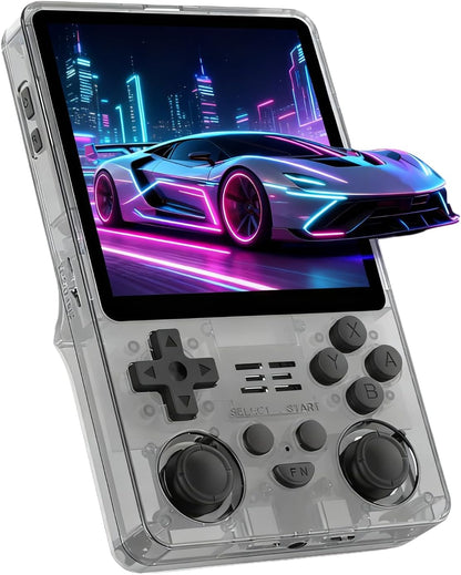 RGB20SX Retro Handheld Game Console Portable Retro Video Console with 4.0 Inch IPS 720*720 HD Screen 5000Mah Battery Retro Portable Gaming Console (Translucent Black)