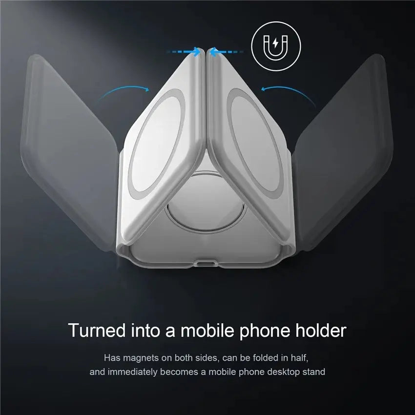 3-In-1 Wireless Charging Station with Cable with Night Light. Charger Devices Smartphone