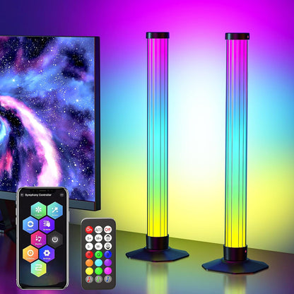 360° Smart Light Bar, RGB Light Bars, Crystal Ambient Mood Light, Backlight | 16 Million Colors 213 Preset & 8 Scene Modes, Music Sound Sync, 3 Modes Control RGB & IC Light Bar for Tv/Monitor/Gaming/Room