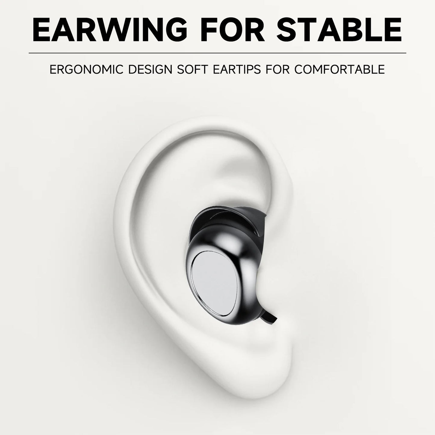Sleep Ear Buds, Bluetooth 5.4 Ultra-Mini Sleep Earbuds for Side Sleepers, Hi-Fi Stereo 3D Bass Noise Cancelling Wireless Headphones, 53H Playtime with IP7 Waterproof LED Earphones, USB C