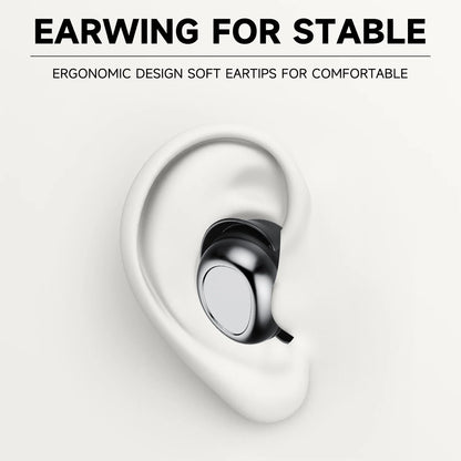 Sleep Ear Buds, Bluetooth 5.4 Ultra-Mini Sleep Earbuds for Side Sleepers, Hi-Fi Stereo 3D Bass Noise Cancelling Wireless Headphones, 53H Playtime with IP7 Waterproof LED Earphones, USB C
