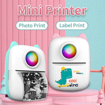 JOYYE Portable Printer, Portable A4, Mini Printer & Cartoon Sticker, Portable Thermal Printer, Travel, Mobile Office, School
