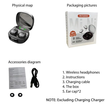 In-Ear Design Wireless Earphone, Noise Cancelling Headphone with Digital Display, BT Wireless Light Weight Earbuds, Gaming Earphone for Sports & Travel, True Wireless Earbuds