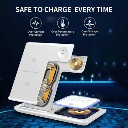3-In-1 Magnetic Wireless Charger Stand Fast Charging Station for Iphone Watch