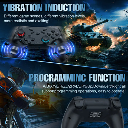 2-Pack Wireless Controller for Nintendo Switch, Switch 2/1 Lite/Oled/Pc/Android/Ios, Dual Vibration, Screenshot, Bluetooth, Turbo, 2 Pack, Enhanced Gaming Experience, Long Battery Life