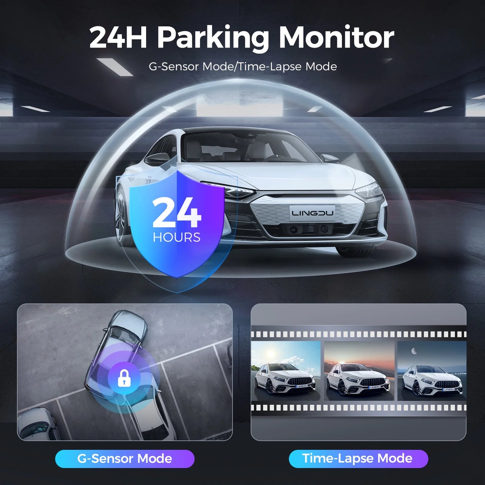 Car Dash Camera D500 4K UHD Wifi GPS Night Vision 150 Wide Angle 1-Pack