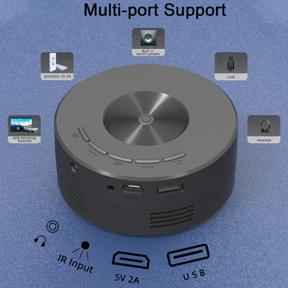 YT200 HD Home Theater LED Lighting Projector Portable Mini Projector, Mobile Home Theater