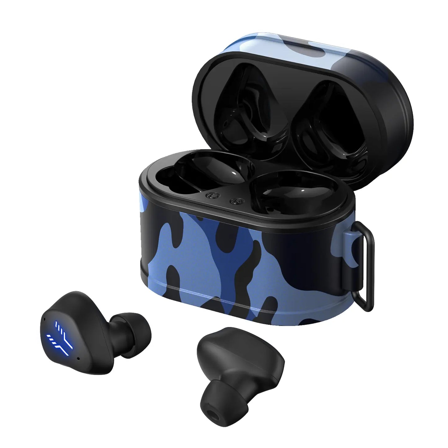 Mini Bluetooth Portable True Wireless Earbuds Modern Camo Audio Game Earphones Charging Case