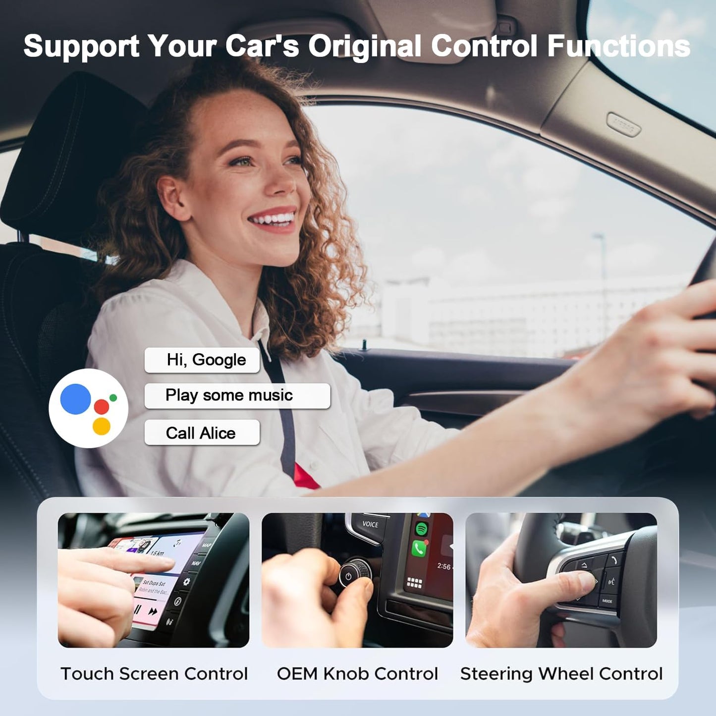 Android Auto Wireless Adapter Compatible with Samsung/Google/Pixel, Etc | Wireless Android Auto Adapter for 2017 Later Car, Convert OEM Wired to Wireless, for Android 11+, Stable Bluetooth Connection
