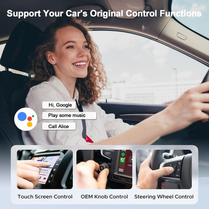 Android Auto Wireless Adapter Compatible with Samsung/Google/Pixel, Etc | Wireless Android Auto Adapter for 2017 Later Car, Convert OEM Wired to Wireless, for Android 11+, Stable Bluetooth Connection