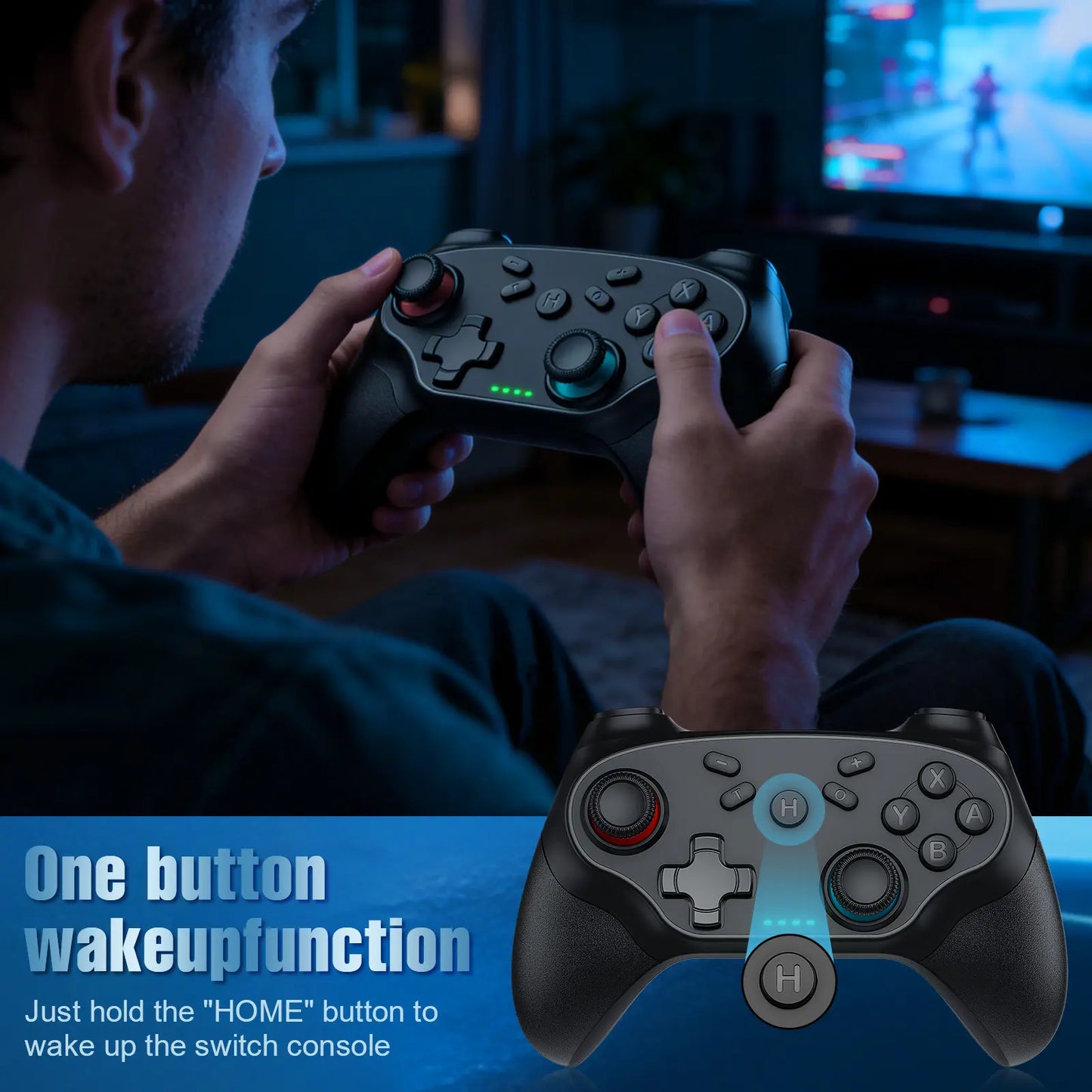 2-Pack Wireless Controller for Nintendo Switch, Switch 2/1 Lite/Oled/Pc/Android/Ios, Dual Vibration, Screenshot, Bluetooth, Turbo, 2 Pack, Enhanced Gaming Experience, Long Battery Life
