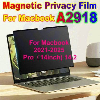 Magnetic anti Spy Privacy Screen Protector for Macbook Pro 14 M5 Air 13.6 Inch M4 Tablet PC Monitor Magnet Removable Film Guard