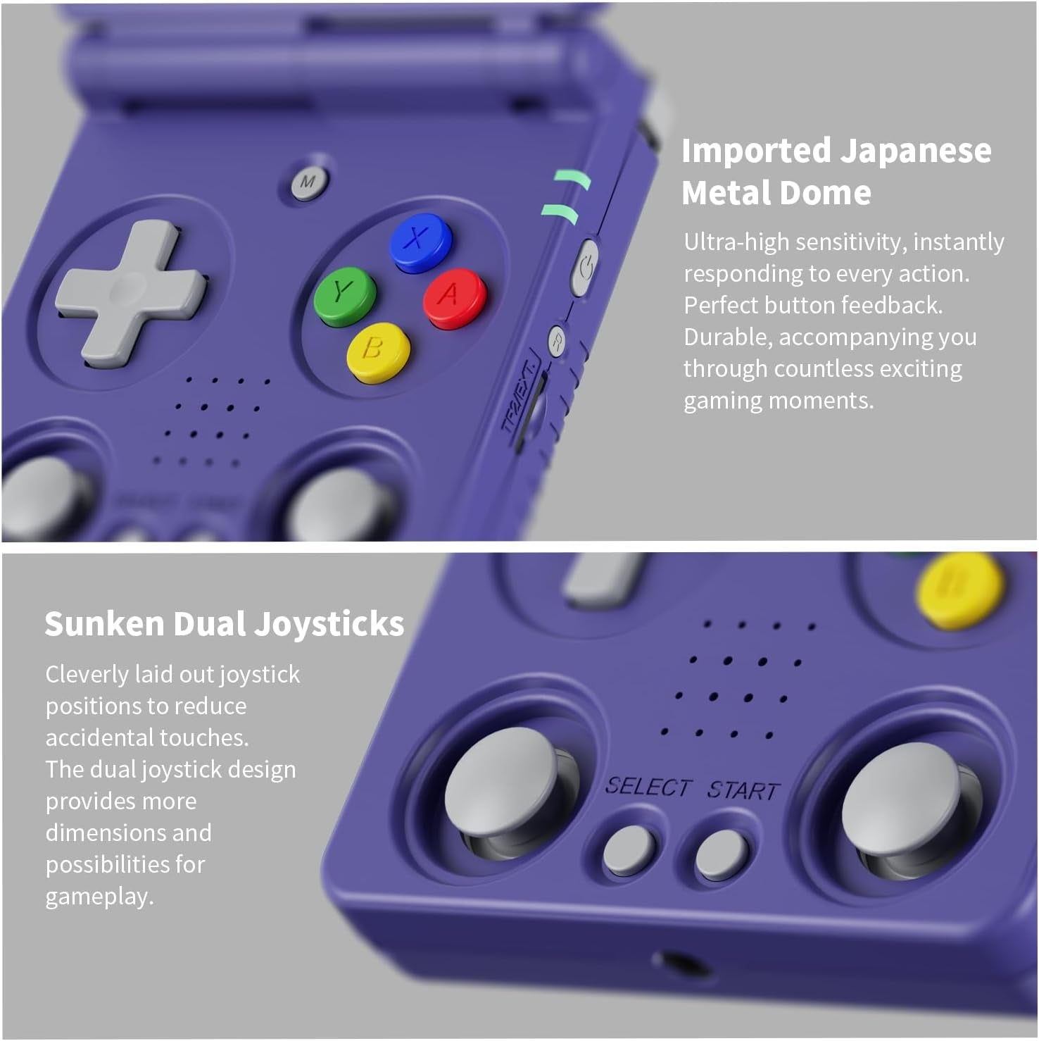 Anbernic RG34XXSP Retro Handheld Game Console RG34XX SP Retro Gaming Console with 64G Preloaded 5000+ Games,3300 Mah Battey, Portable Pocket Arcade Support 30+ Simulators 5G Wifi Bluetooth HD Indigo