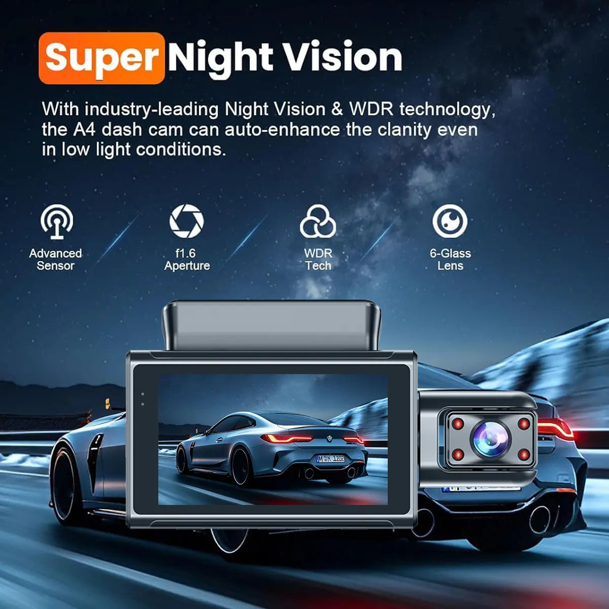 Dual Dash Cam Front and Inside,5G Wifi Car Camera with 64GB Card, 1080P ,Super Night Vision Dashboard Camera App Control