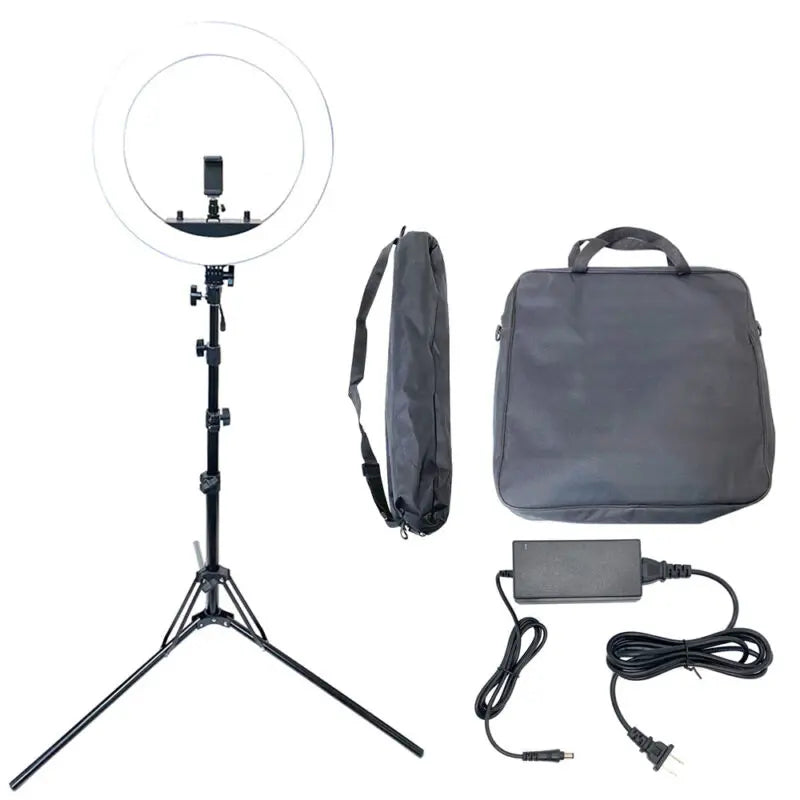 18'' Inch LED Ring Light Kit with Tripod Stand Dimmable 5500K for Phone Camera Live Makeup