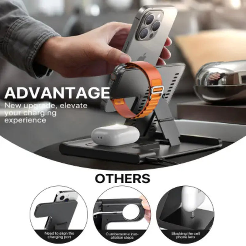 3-In-1 Wireless Charging Station for Multiple Devices