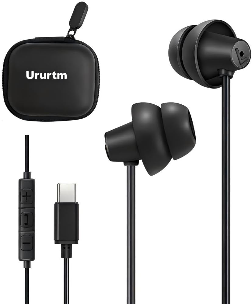 Soundproof Sleep Earbuds Headphones, Noise Isolating Soft Earphone for Sleeping, Nighttime, Insomnia, Side Sleeper, Snoring, Travel, Meditation & Relaxation (Black)