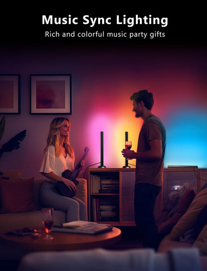 Smart LED Light Bar,Rgbicww TV Light Bars for Room,Gaming,Black | Remote and App Control,Color Changing,Timing,14 Inches TV Backlights with Scene and Music Modes,Multiple Placement Options