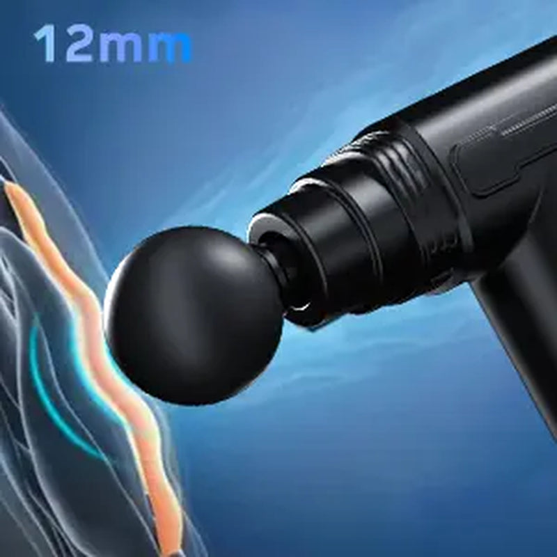 Mini Deep Tissue Massage Gun for Pain Relief & Muscle Therapy | Percussion Massage Devices with 20 Speeds, 6 Heads, Low Noise Level & EHISPER Technology, Lcd Touch Screen, Father'S Day, Lcd Display, Neck Care, Battery Powered, Gift, Durable, Gym, Silent,,