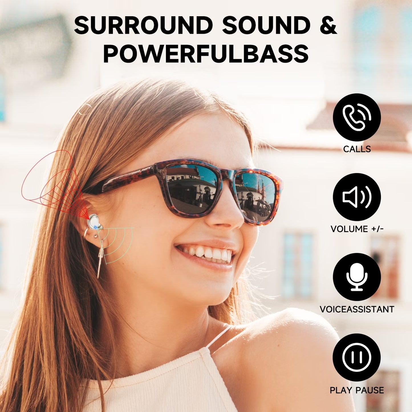 Sleep Earbuds, Bluetooth 5.4 Headphones, Ultra-Mini Wireless Earbuds for Side Sleepers, Hi-Fi Stereo 3D Bass Noise Cancelling Wireless Headphones, 53H Playtime with IP7 Waterproof LED Ear Buds, USB C