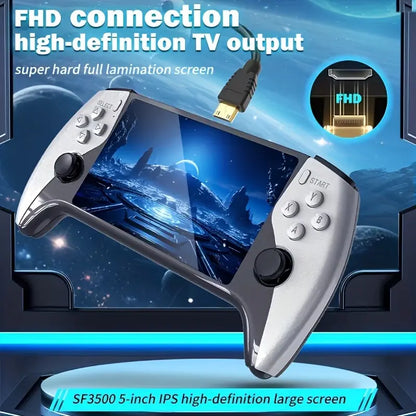 WUDS SF3500 Retro Handheld Game Console-Handheld Game Console with HD 5.5-Inch IPS Screen Classic Video Games Supports TV Connection,14+ Emulators Protection Player Portable
