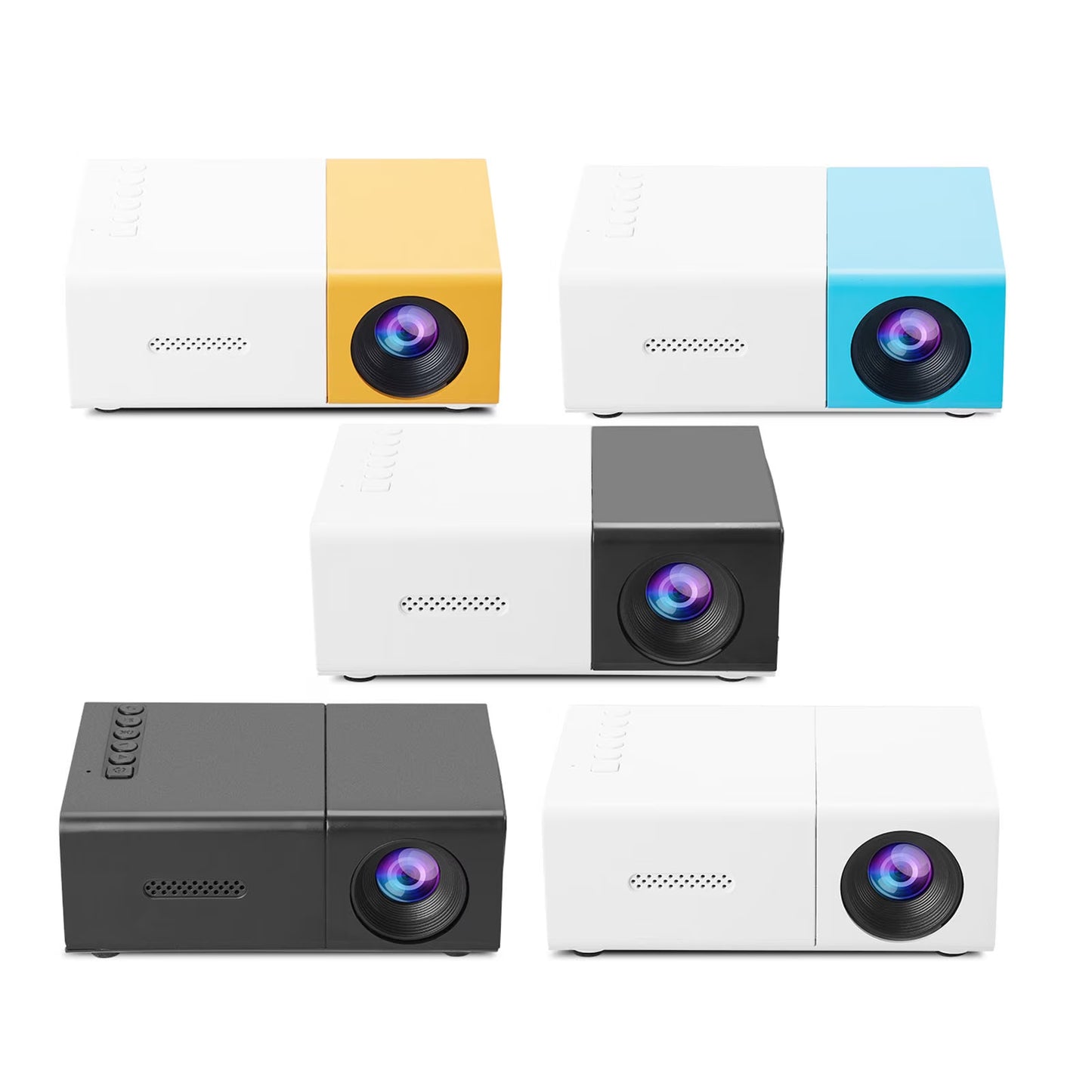 Mini Projector, Portable Projector, HD Movie Projector, Automatic Focus, Outdoor Indoor Home Theater Projector, Compact, Wireless Connectivity, Great for Travel, Parties, & Movie Nights