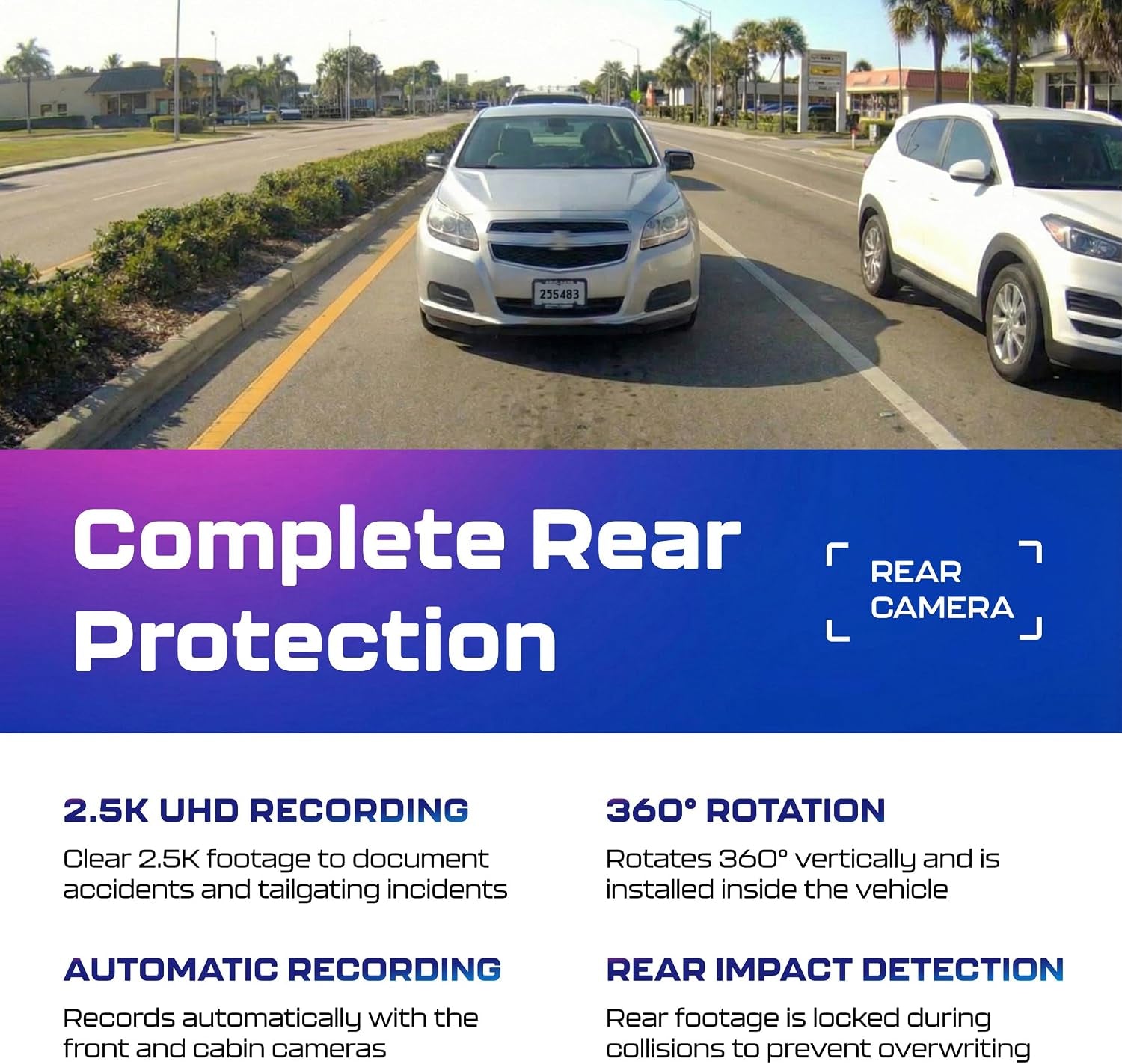 M550 Pro 2CH Dash Cam 4K with 3.19'' Screen IR Night Vision 24H Parking Mode - Dual-Channel Dash Cam with 3.19-Inch IPS Screen - Integrated GPS - Built-In 5G Wifi - 24H Parking Monitor