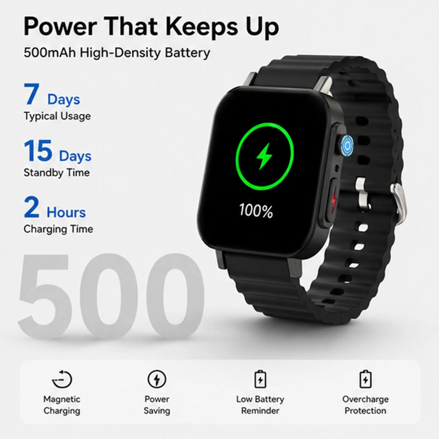 2.04" AMOLED Smart Watch – IP68 Waterproof, Bluetooth Calling, Fitness Tracker + Free Magnetic Mesh Steel Band