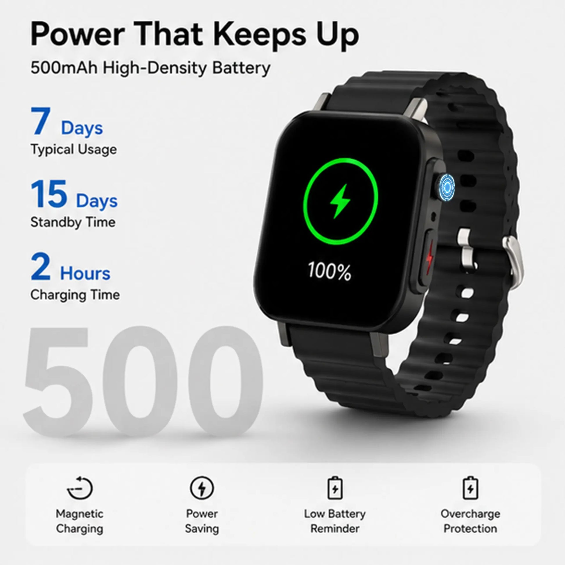 2.04" AMOLED Smart Watch – IP68 Waterproof, Bluetooth Calling, Fitness Tracker + Free Magnetic Mesh Steel Band