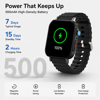 2.04" AMOLED Smart Watch – IP68 Waterproof, Bluetooth Calling, Fitness Tracker + Free Magnetic Mesh Steel Band