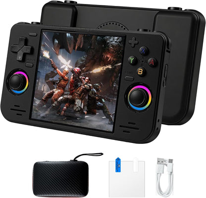 RF40H Retro Handheld Game Console, 4.0 Inch 720X720 IPS Screen, Built-In 18,000+ Classic Game, Portable Hand Held Open Source Linux System, 4000Mah Battery Retro Gaming Console (Black 64GB) (Balck)