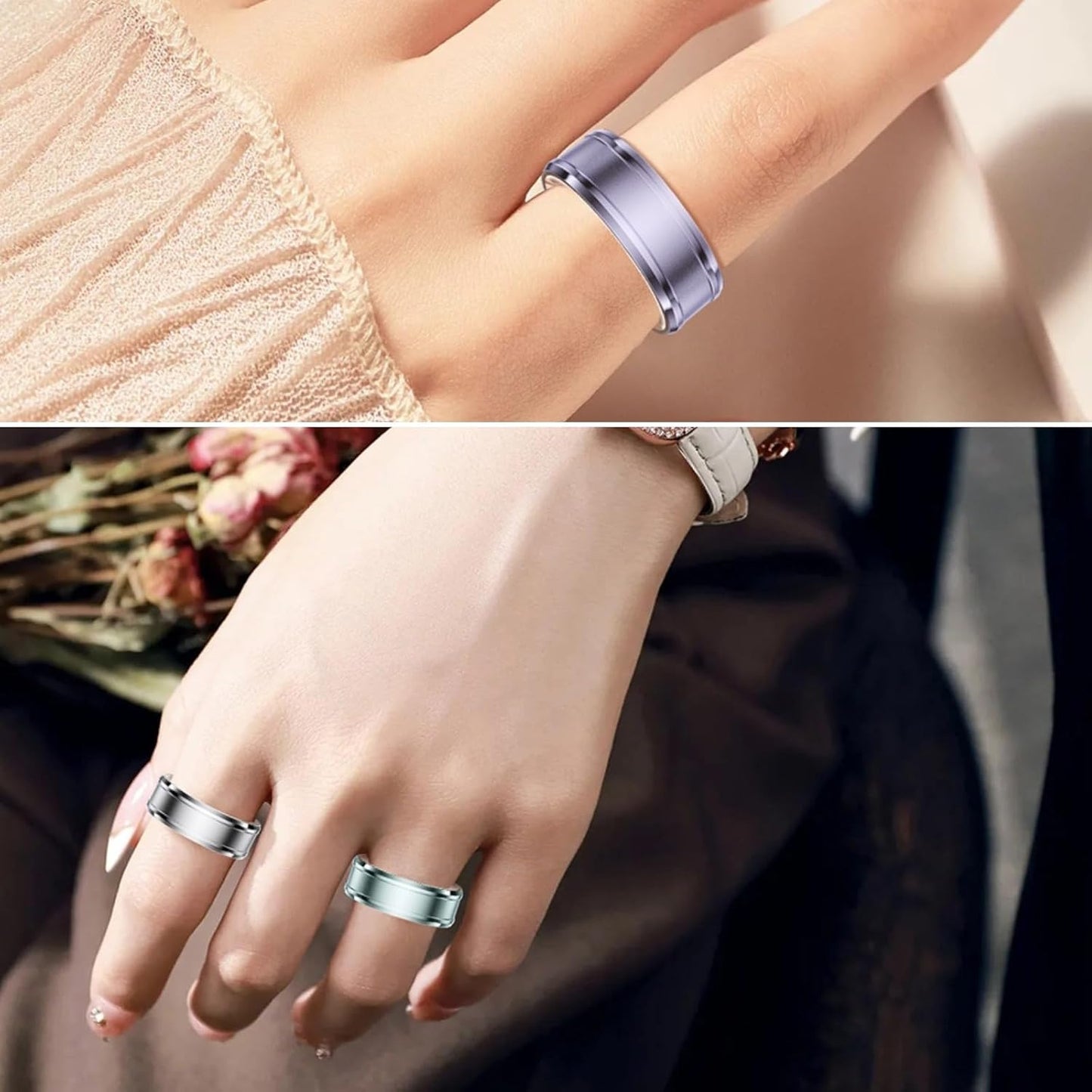 Smart Health Ring Tracker BT 5.1 Sleep Monitor Body Temperature Step Counter IP68 Waterproof Fitness Ring for Men Women
