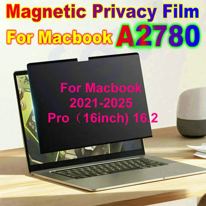 Magnetic anti Spy Privacy Screen Protector for Macbook Pro 14 M5 Air 13.6 Inch M4 Tablet PC Monitor Magnet Removable Film Guard