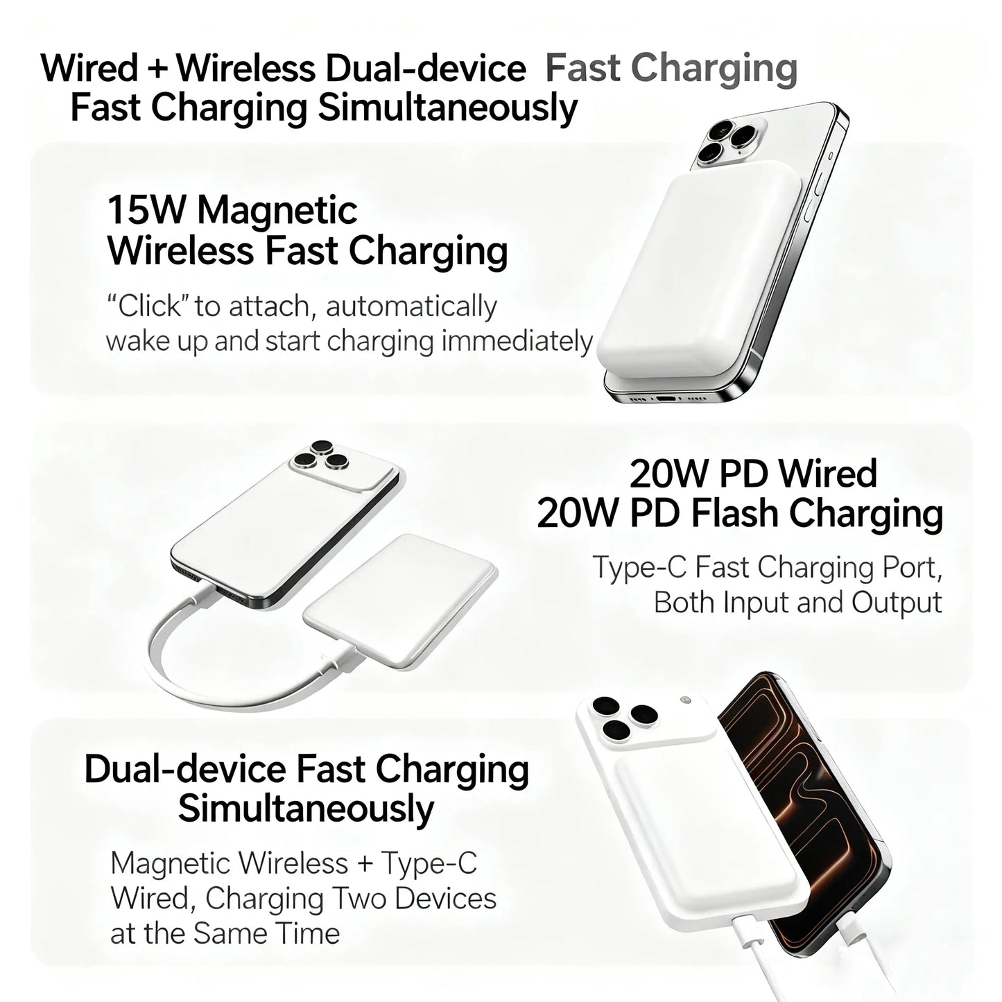 10000Mah Portable Charger, Magnetic Wireless Fast Charging Power Bank, Suitable for Iphone 17/16/15/14/13/12/Pro/Mini/Promax Magnetic Power Bank, the Best Gift for Family and Friends