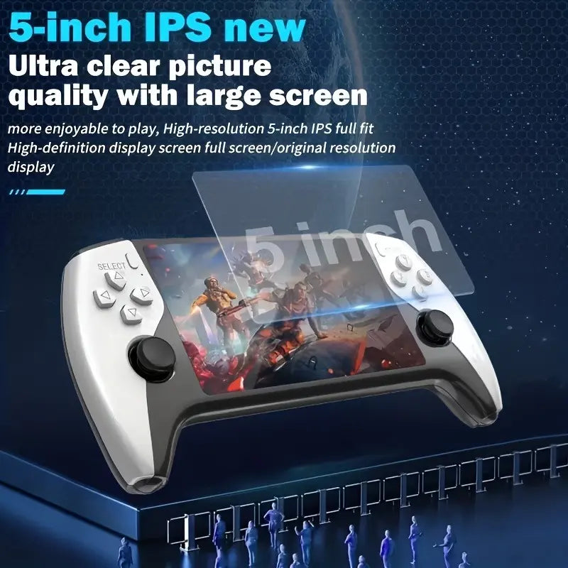 WUDS SF3500 Retro Handheld Game Console-Handheld Game Console with HD 5.5-Inch IPS Screen Classic Video Games Supports TV Connection,14+ Emulators Protection Player Portable