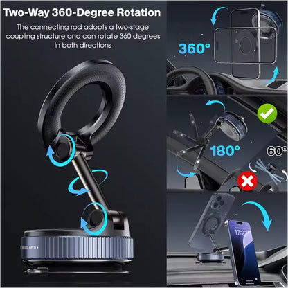 Universal Magnetic Car Phone Mount 360 Rotation Suction Cup Holder for Iphone Samsung